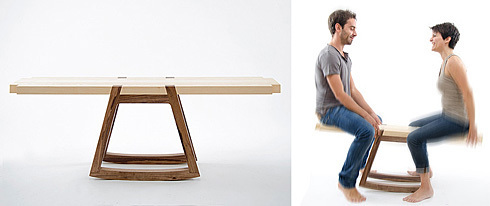 百变双人凳 设计师Andrea Rekalidis的创新变形家具